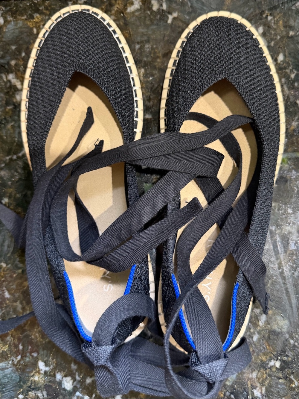 Rothy’s nearly-new Boardwalk Espadrilles with ankle ties - size 9